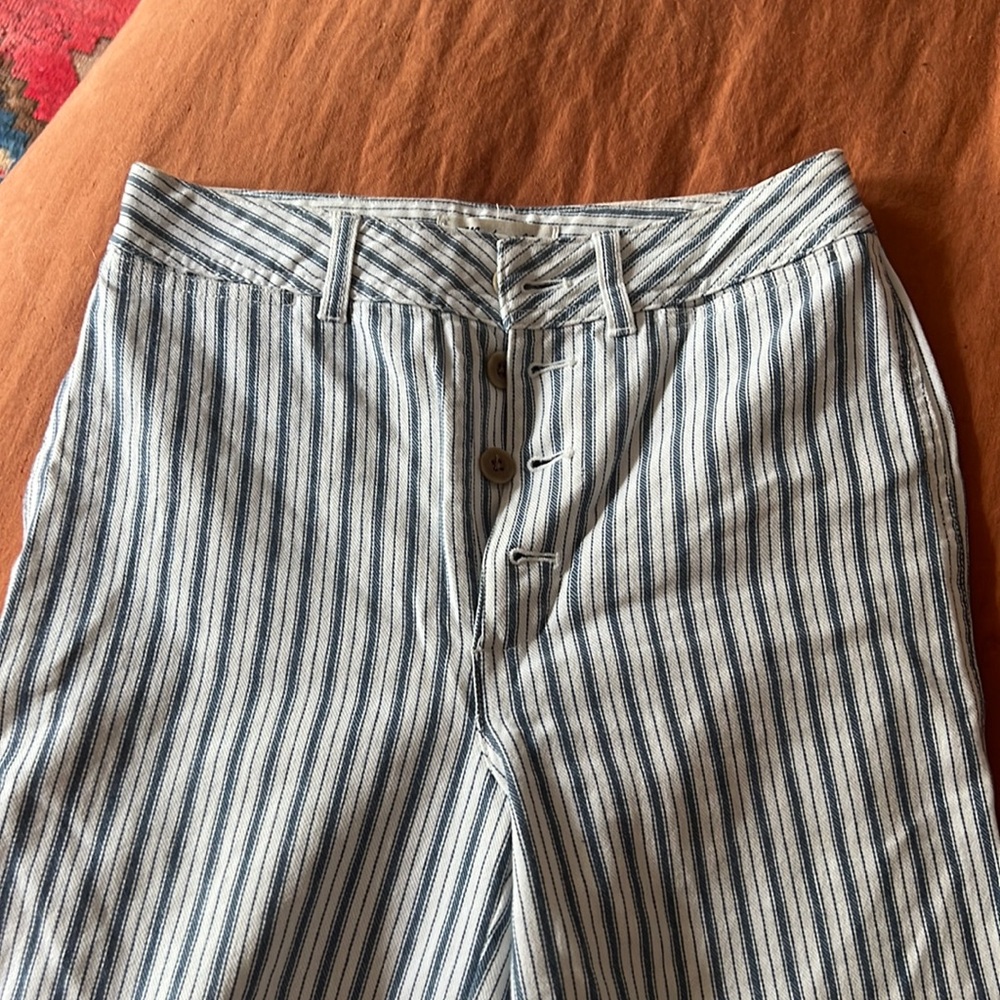 Madewell Emmett button front wide leg pants